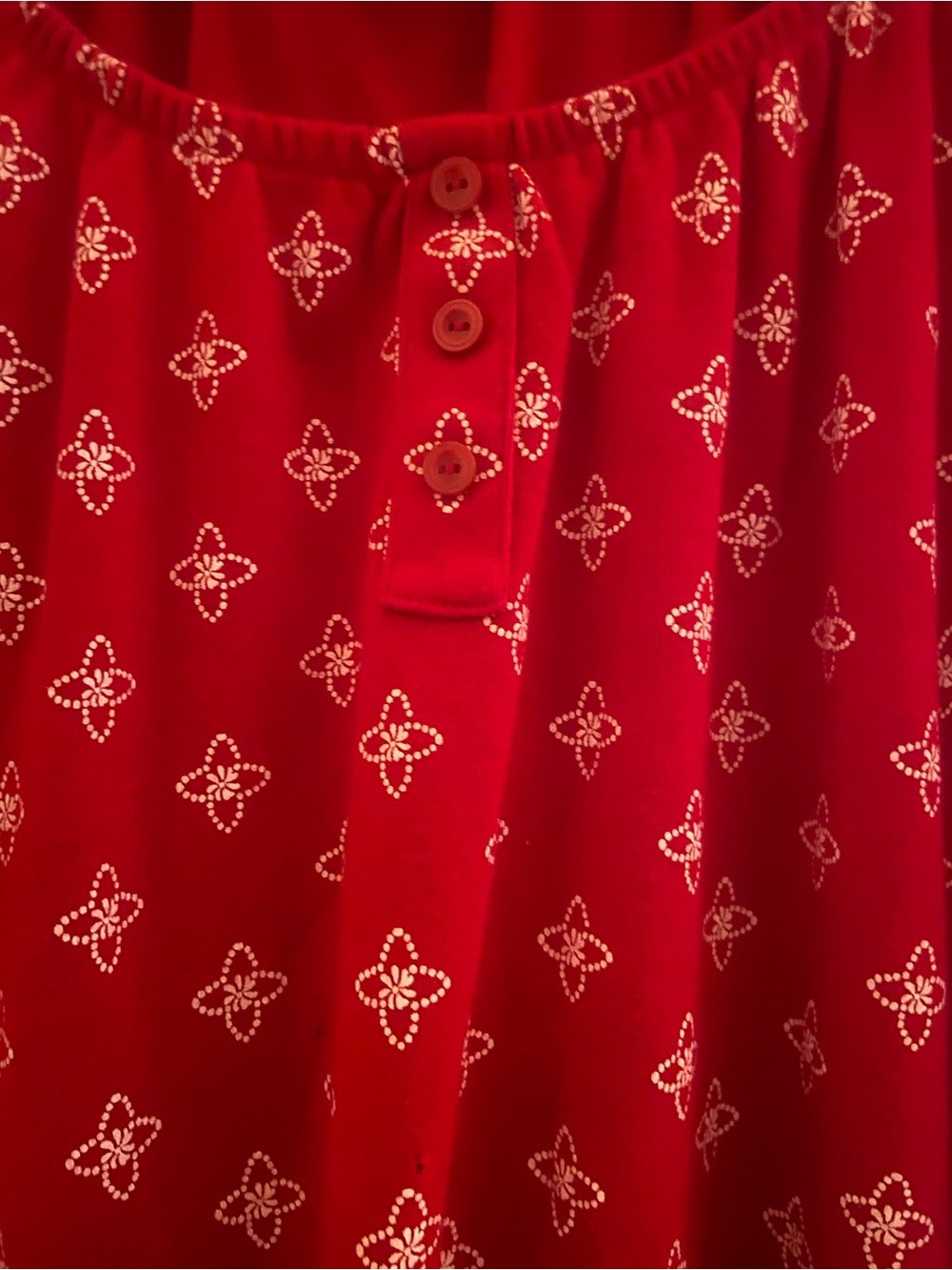 Karen Scott Red Short-Sleeve Printed Peasant Top - Picture 4 of 6